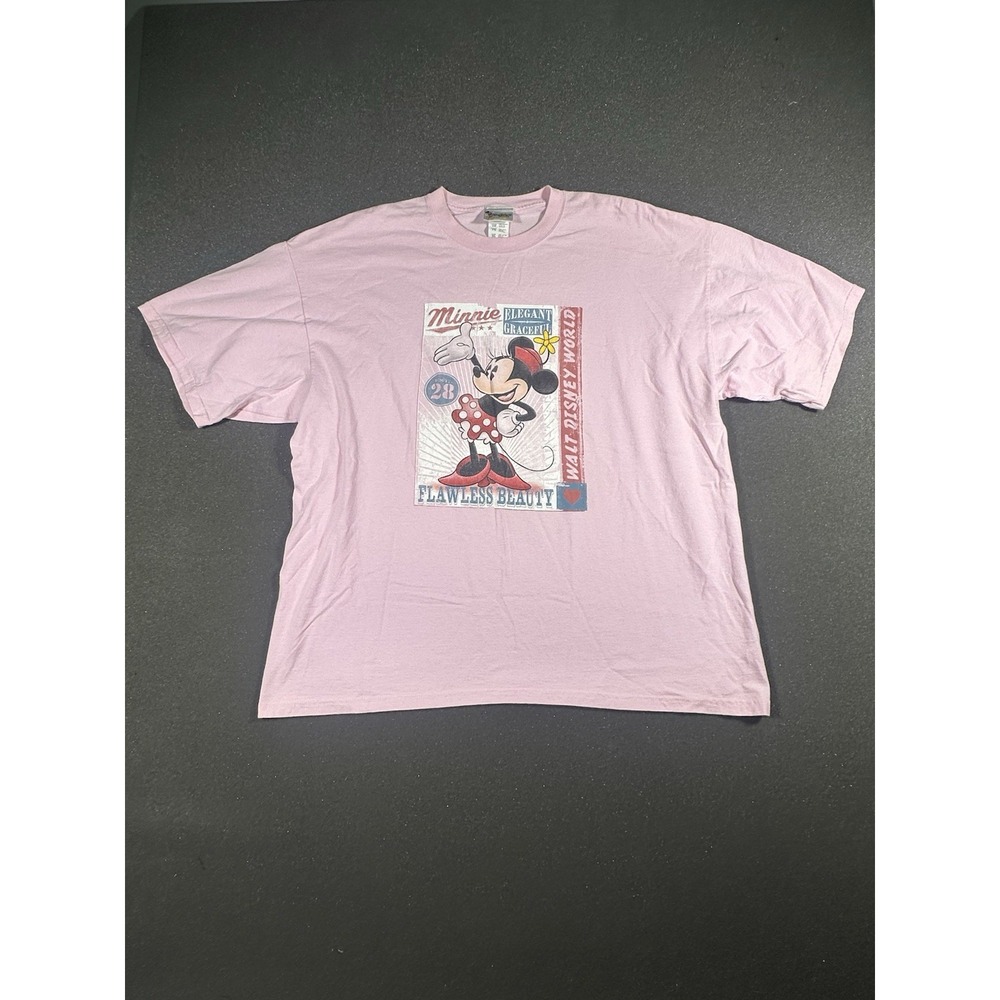 Vintage 90's Walt Disney World Minnie Mouse Flawless Beauty Pink 2XL Shirt